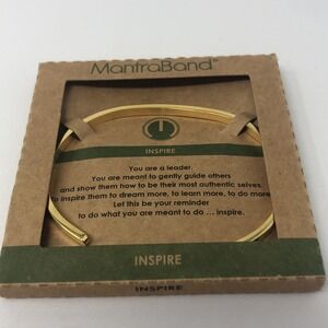 Mantraband Stainless Steel Adjustable Bracelet 'Inspire' NIB